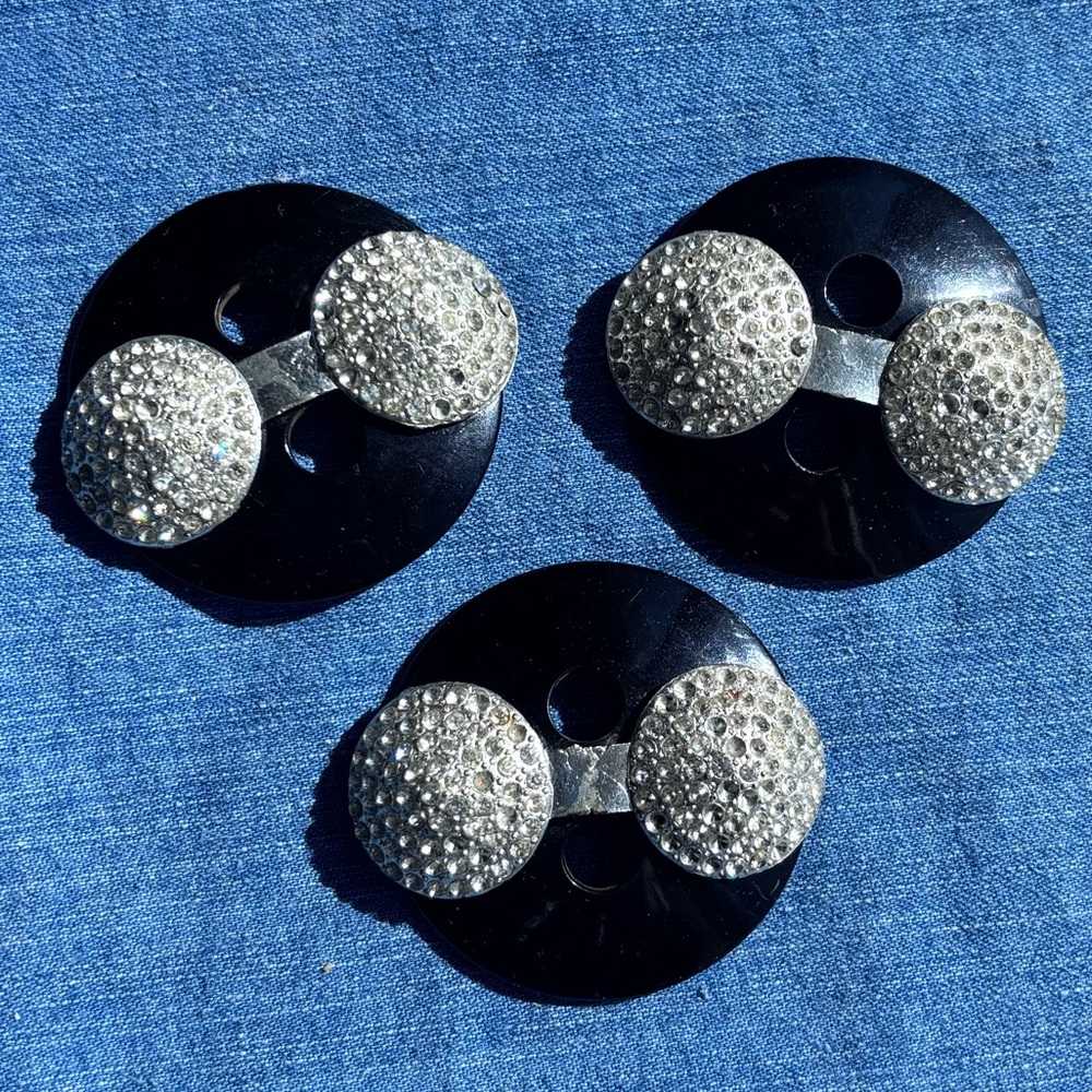 Vintage Bakelite & Rhinestone Buckles